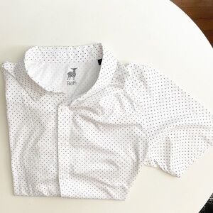 Raffi Men’s Short Sleeve Button Down Shirt White Size XL